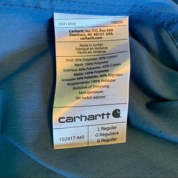 NWOT CARHARTT Force Ridgefield Button Down Short Sleeve Shirt sz Large - Picture 13 of 13